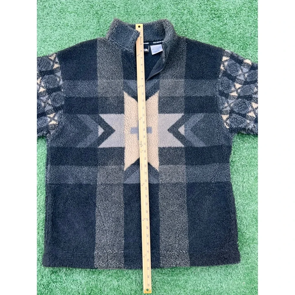 The North Face Vintage Sherpa Fleece Quarter Zip Southwestern‎ Star Mens Large